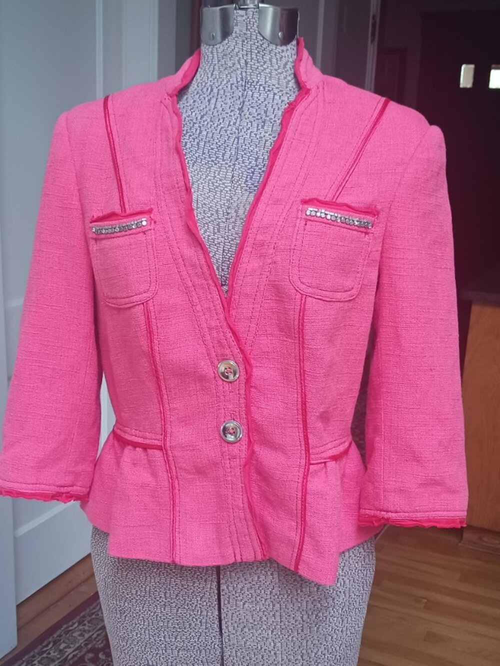 White House Black Market Coral Pink blazer